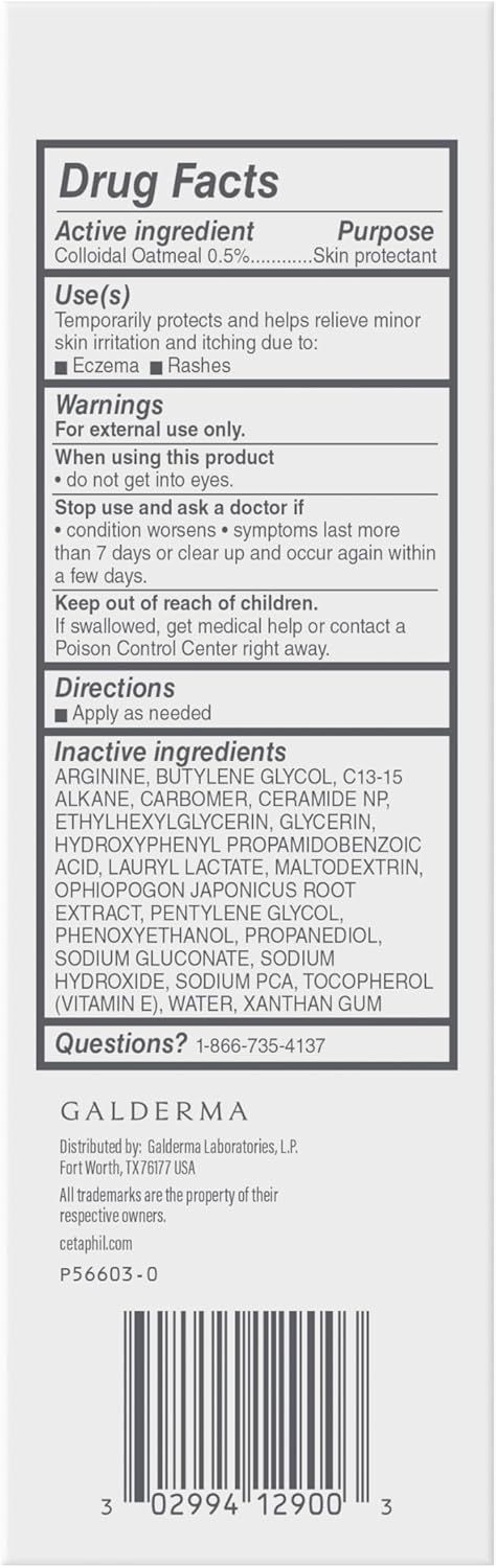 Cetaphil Eczema RESTORADERM Itch Relief Gel, for Eczema Prone Skin, 2 fl oz, Instantly Soothes, 12 Hour Itch Relief, 0.5% Skin Protectant Colloidal Oatmeal, Steroid Free,(Pack of 2)