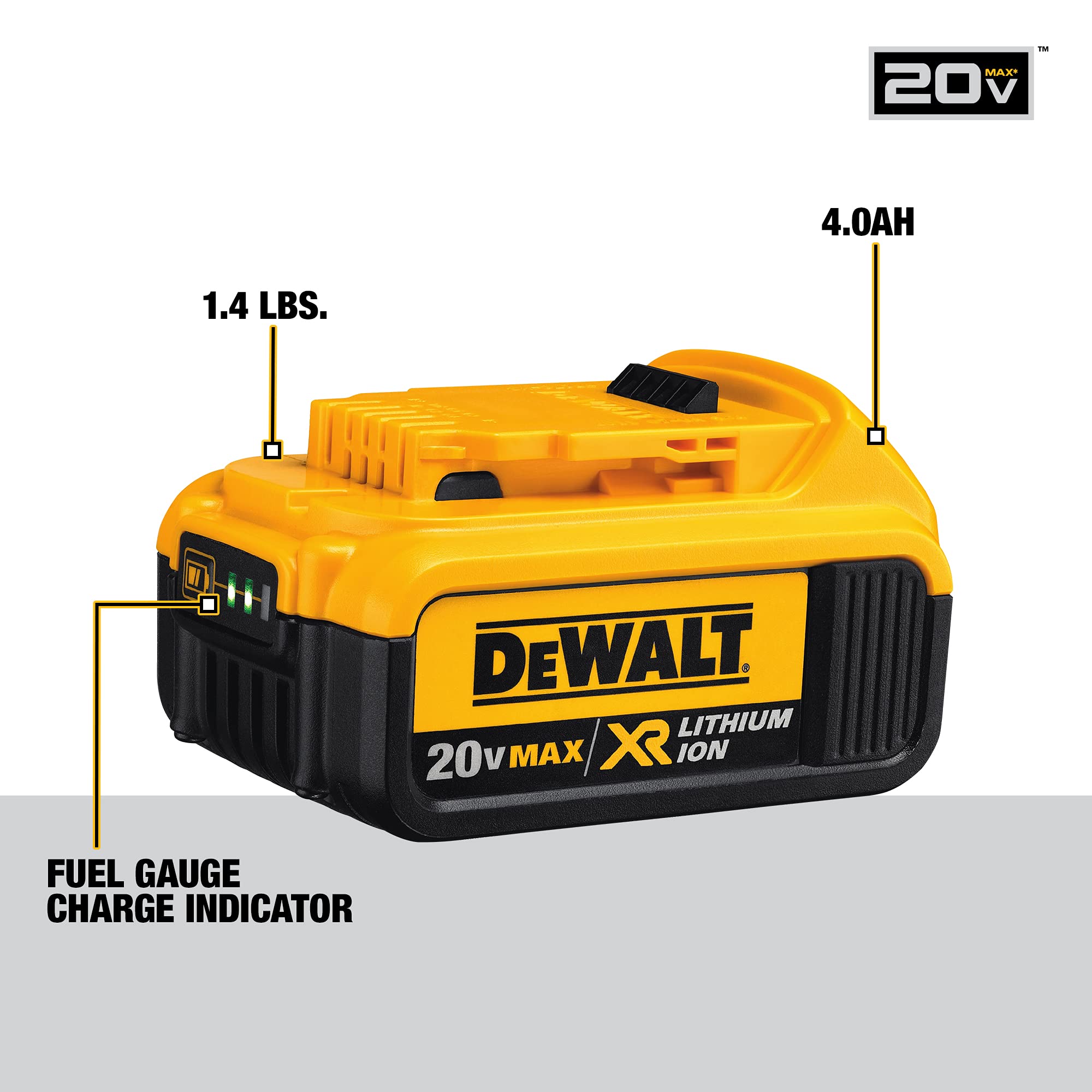 DEWALT 20V MAX* Cordless Impact Wrench Kit with Hog Ring, 1/2-Inch 