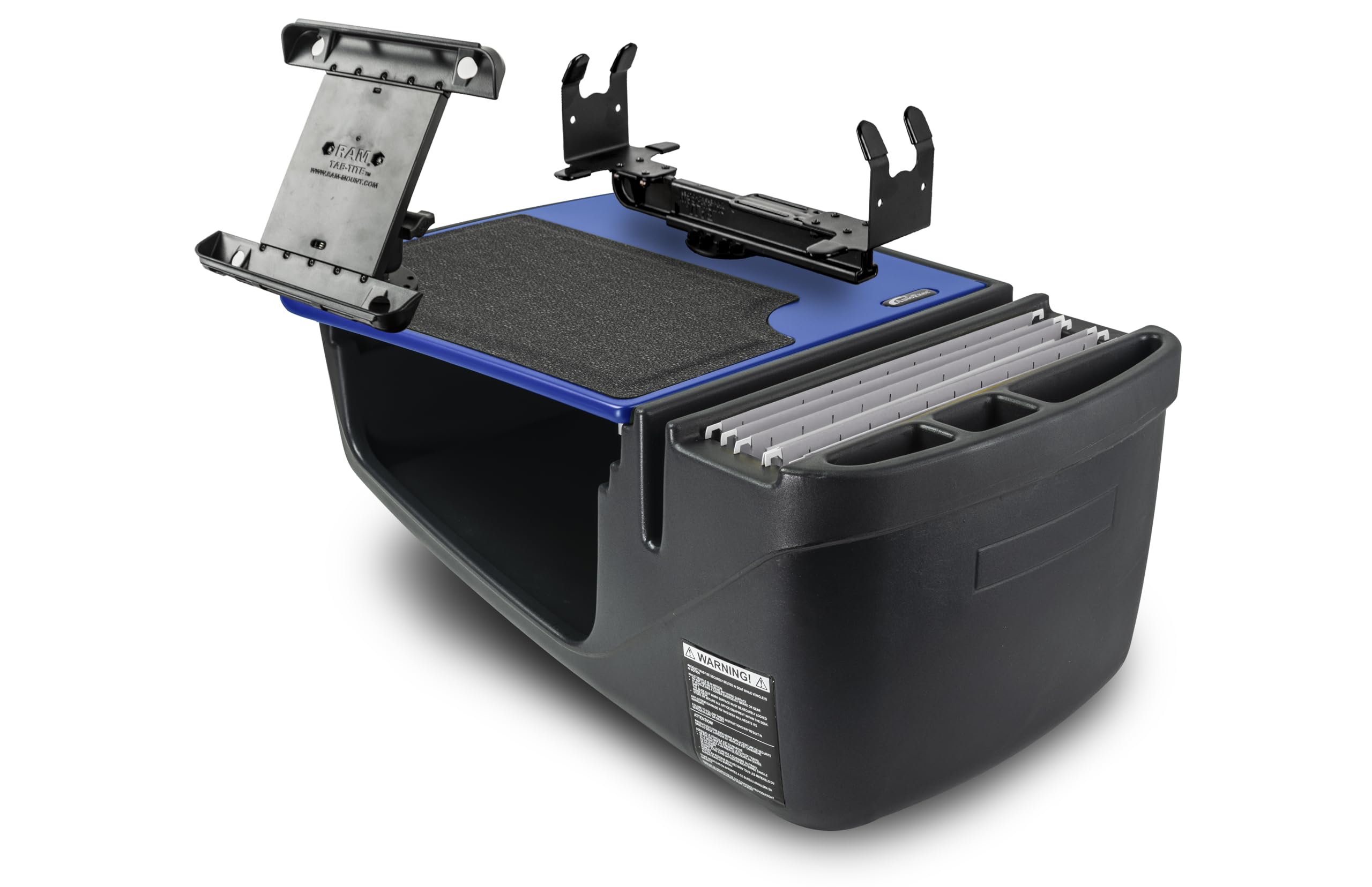 Escritorio para coche con soporte de impresora azul AutoExec GripMaster tablet 4