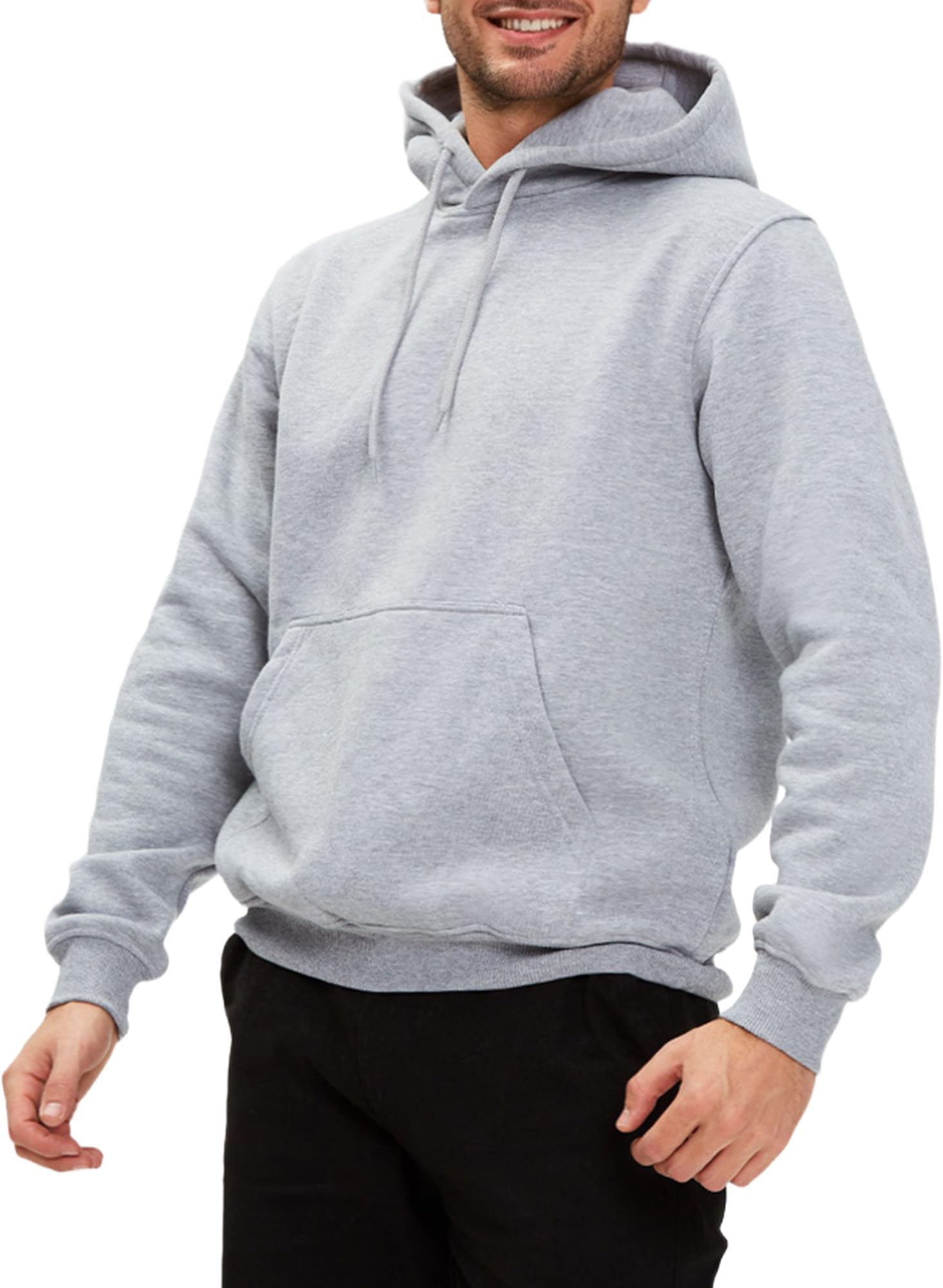Men's Fleece Hoodie Pullover Long Sleeve Hooded Sweatshirt Drawstring Kangaroo Pocket Athletic Hoodies