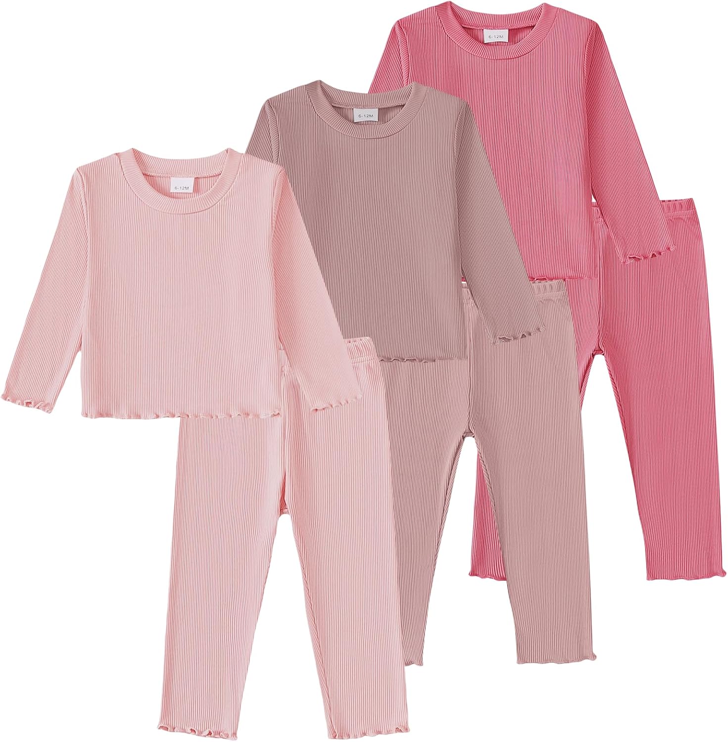 Toddler Baby Girl Clothes Outfits Long Sleeve Ruffled Winter Outfits Cute Baby Clothes for Girls