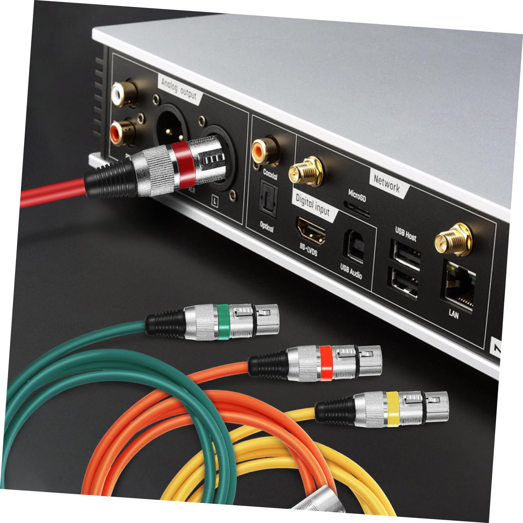 HOMSFOU Xlr Mikrofonkabel Stecker Buchse Kupferleitung Zinklegierung Pvc Stabile Signalübertragung für Lautsprecher