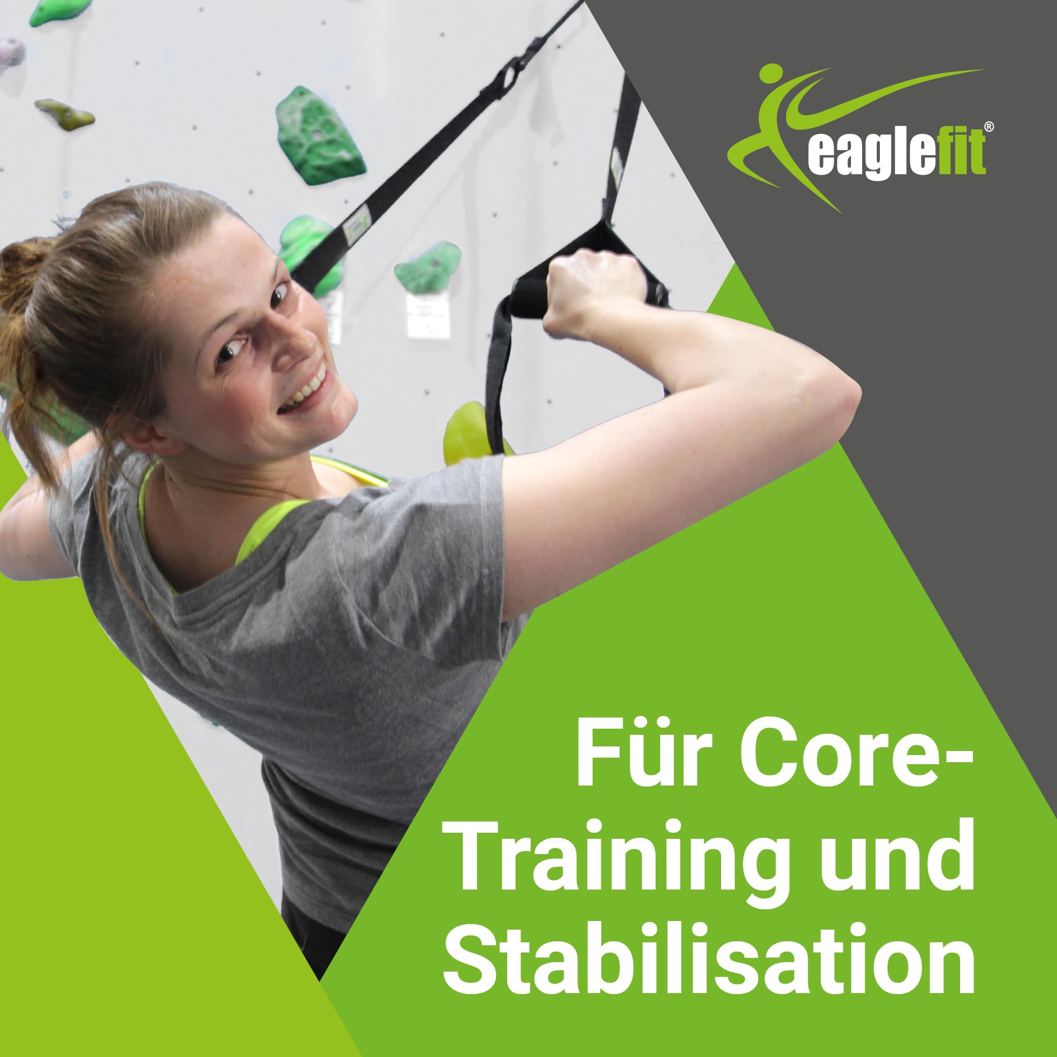 eaglefit Sling-Trainer Exclusive ALU - Schlingentrainer Set für Zuhause & Outdoor inkl. Alugriffen, Deckenhalterung, Türanker & Zubehör für Krafttraining & Muskelaufbau - Verstellbar 160-360 cm