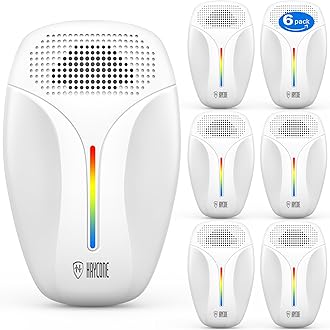 Upgraded Ultrasonic Repeller & Insect Indoor Repeller,Ultrasonic and Repellent for Roach,Rodent,Mouse,Bugs,Mosquito,Mice,Spider,Ant,3 Mode Switching,6 Packs