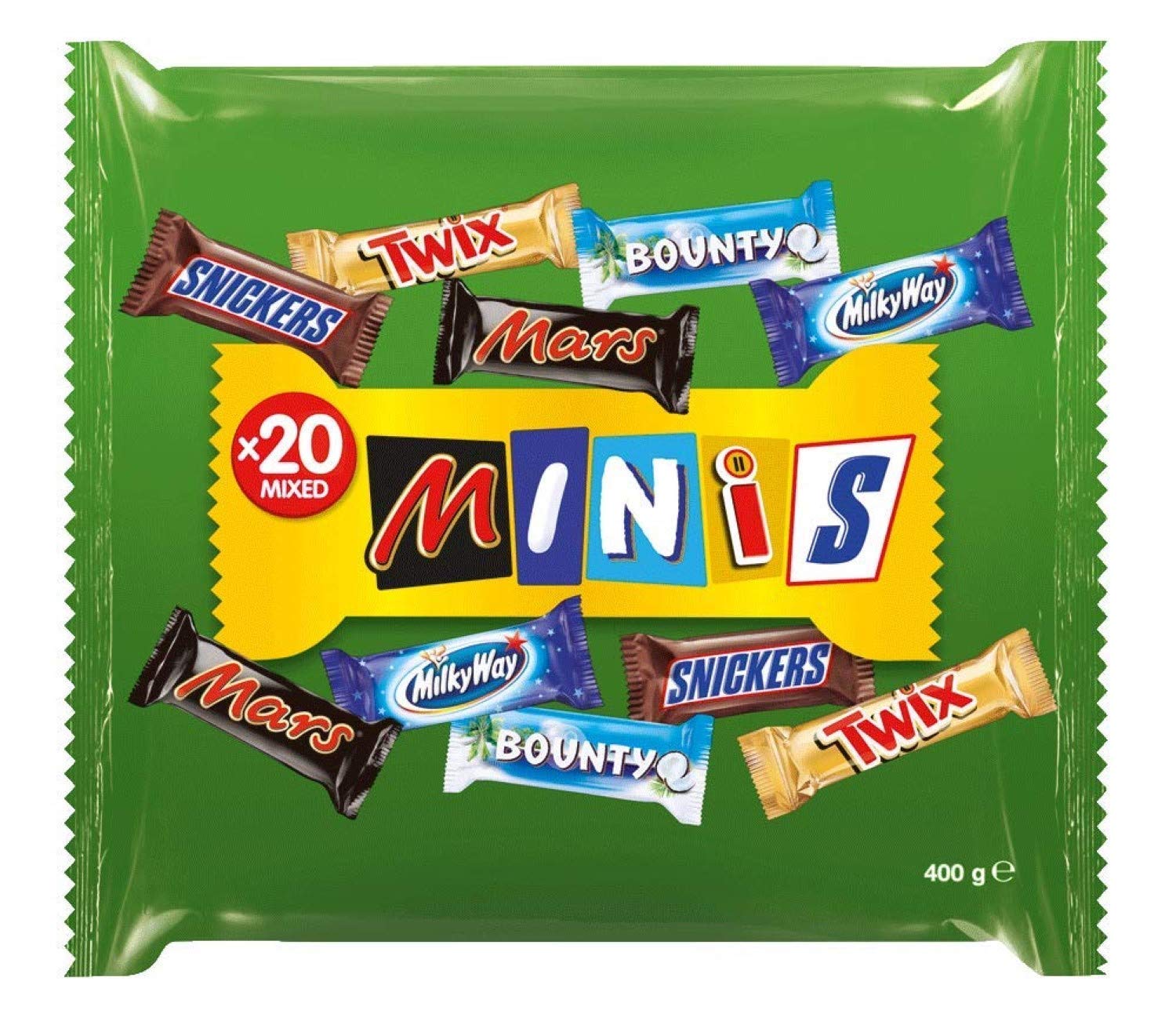 Mixed Schokoriegel | Minis | 12 Packungen in einer Box (12 x 400 g)