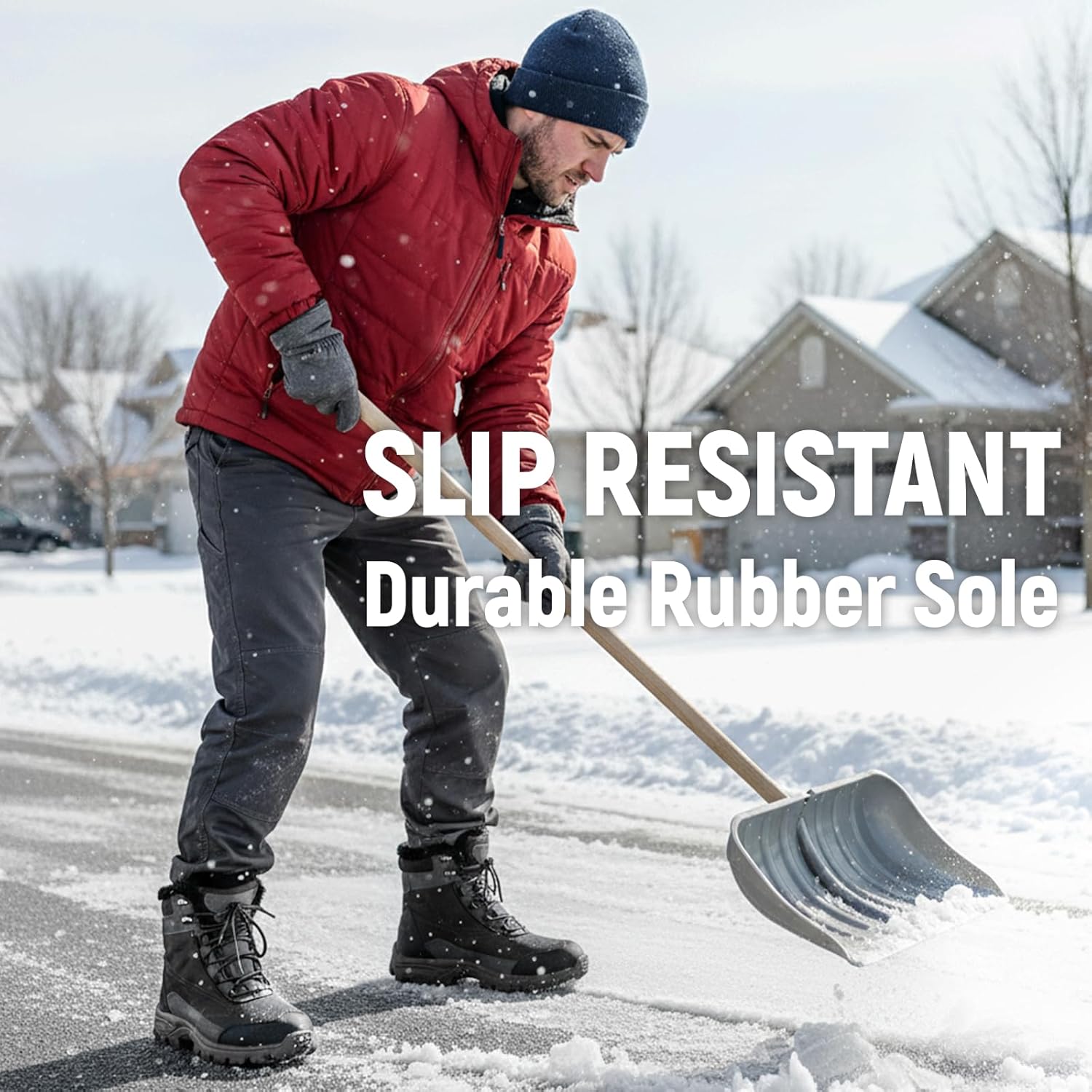 ANGRYRAM Winter Steel Toe Boots for Men Women Warm Comfortable Slip Resistant Snow Work Boots Puncture Resistant Safety Winter Work Boot - Image 5