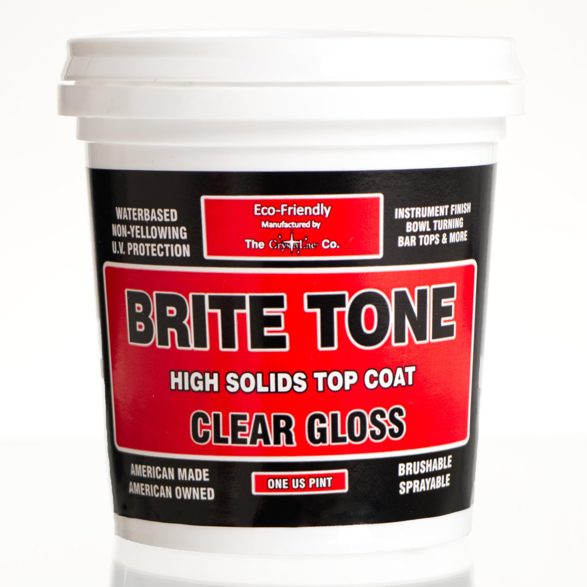 CrystaLac Brite Tone Finition en polyuréthane pour instrument Transparent brillant 473 g