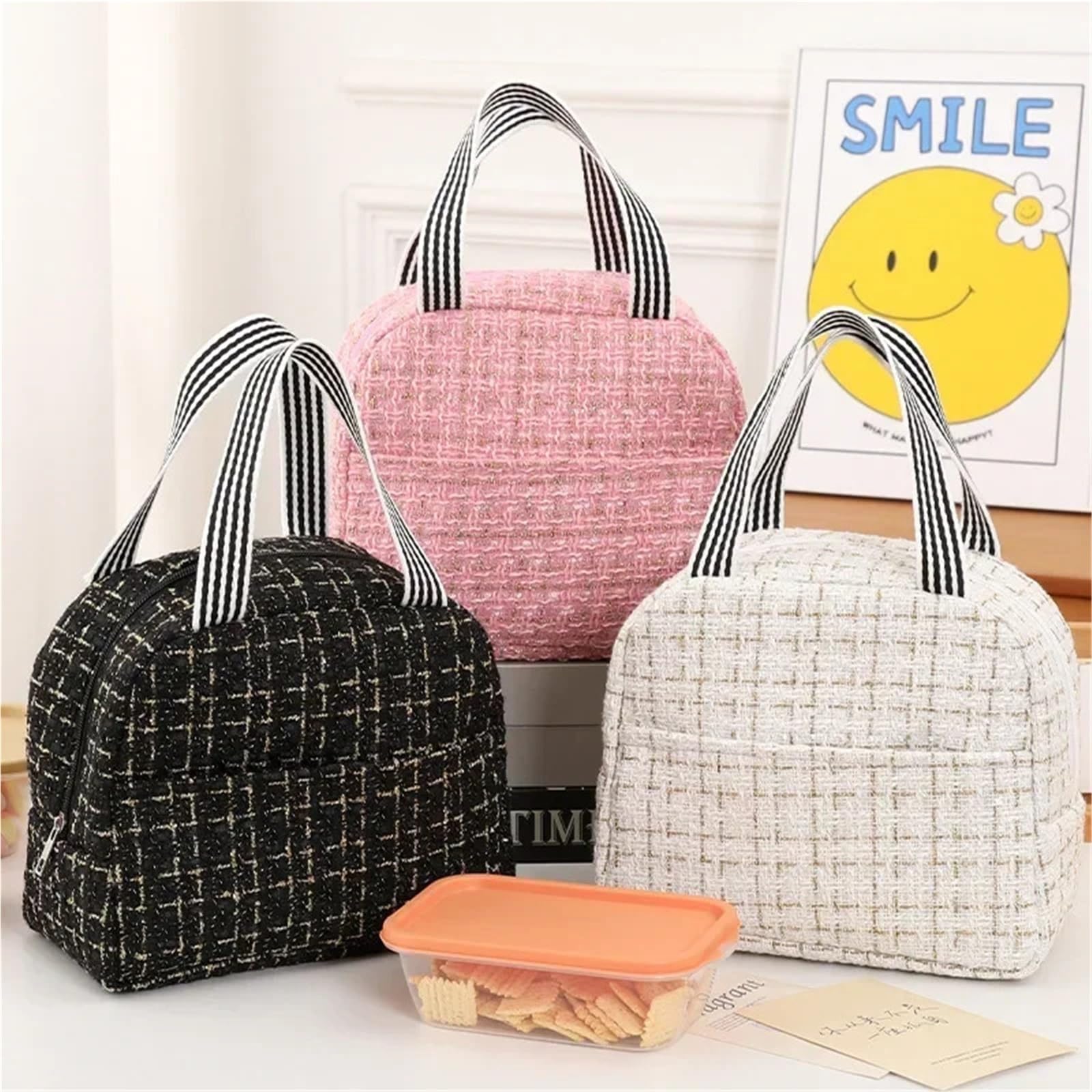 Borsa termica alla moda per uomo e donna, borsa termica per il pranzo, borsa termica per picnic, borsa termica per picnic, borsa termica (nero)