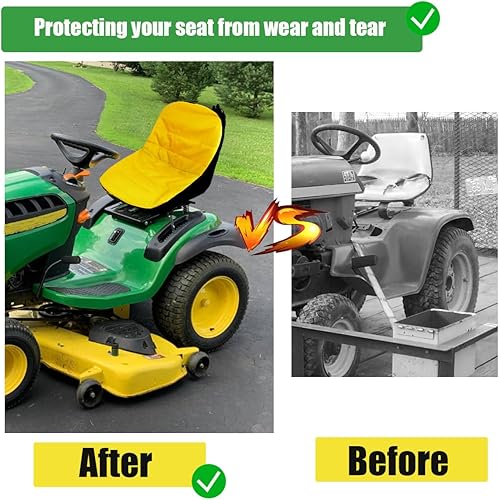 Miniatura 5 de Funda de asiento para cortacésped de 11 pulgadas compatible con John Deere Craftsman Cub Cadet Kubota funda universal para tractor de cortacésped