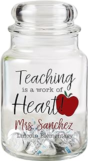 Personalization Universe Inspiring Teacher Personalized Glass Candy Jar