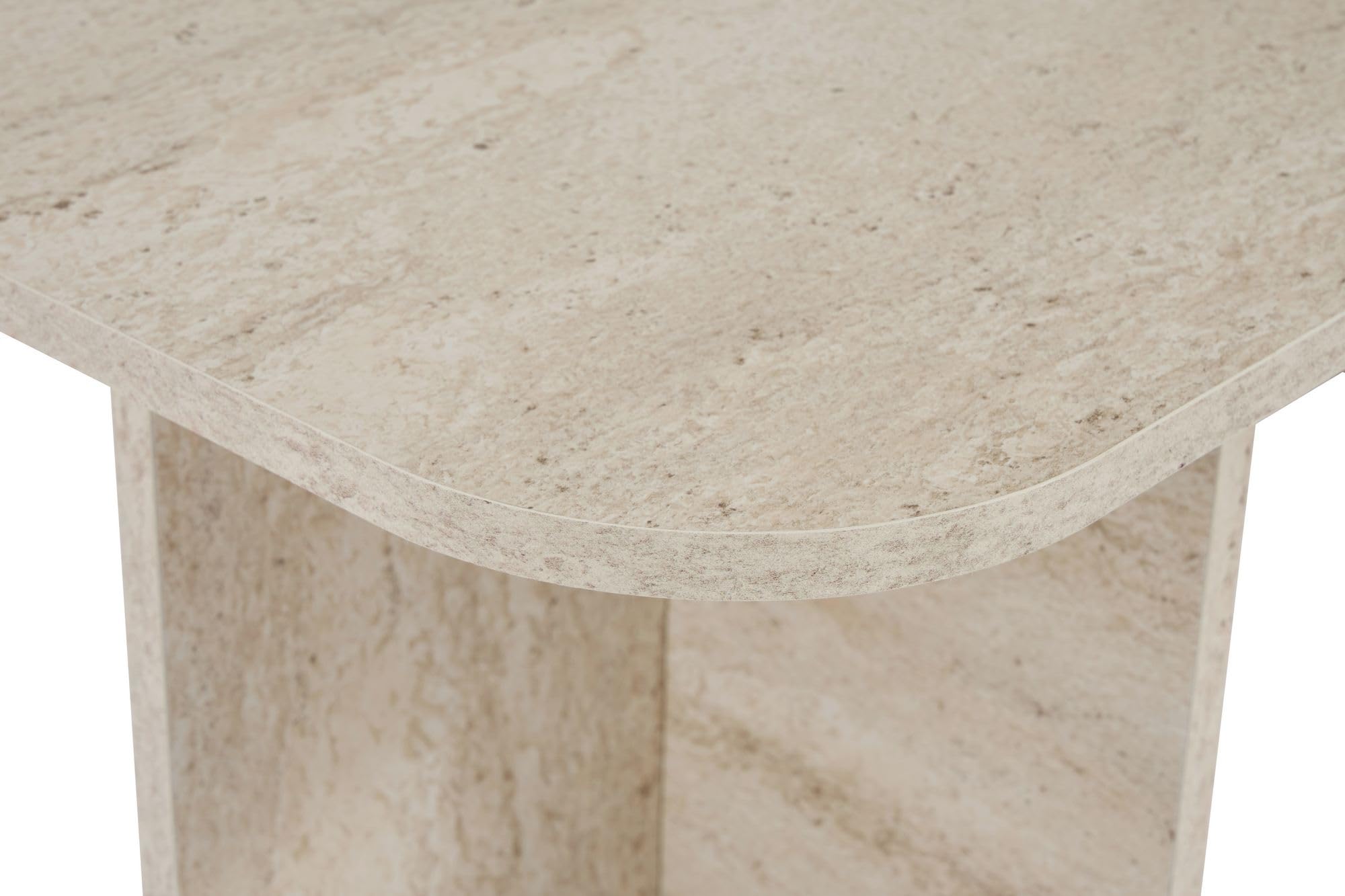 Stilvoller Couchtisch, Travertine-Farbe, 120 x 60 x 41 cm | 100% melaminbeschichtete Spanplatte, 18 mm dick | perfekt für Moderne Wohnzimmer & Räume