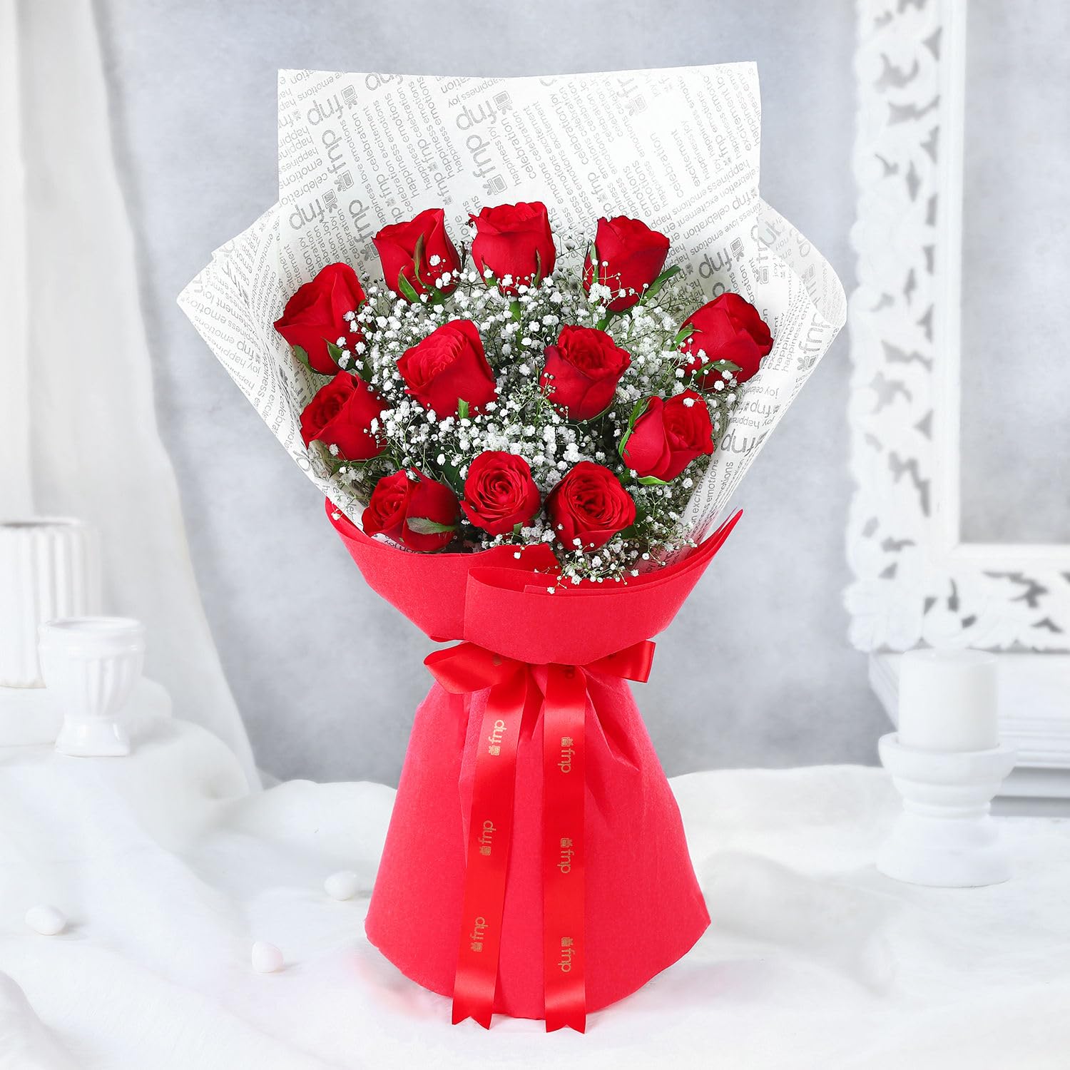 FNP Confetti Of Love Red Roses Bouquet For Birthday Gift, Anniversary Gift, Women's Day Gift, Valentine's Day Gift & Gift For Special Occasion, Wedding Flower Bouquet, Fresh Flower Wedding Gift-image-39