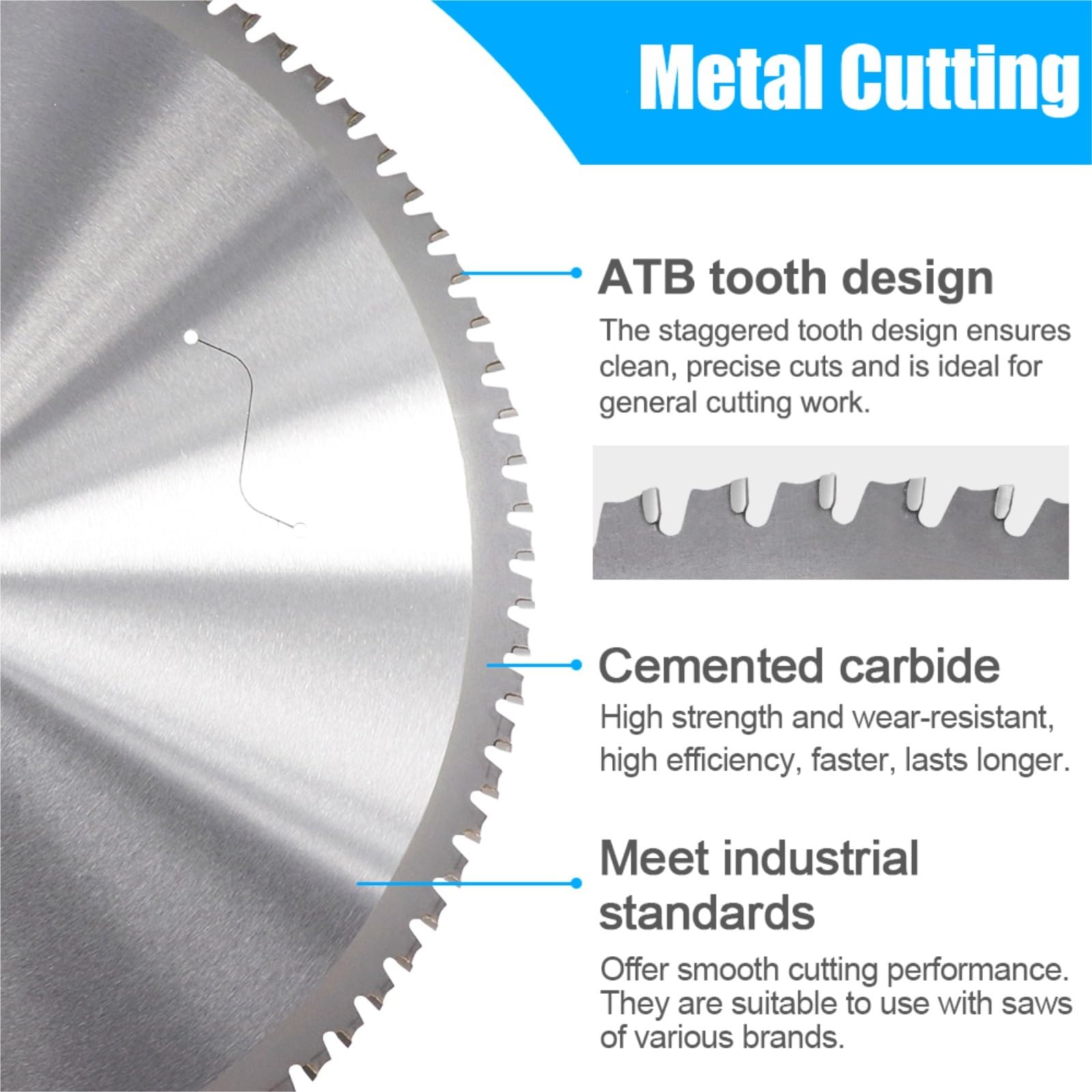 Brzeszczot do cięcia metalu 1PC tarcza do cięcia metalu 136/150/165/180/200/230/305/355mm brzeszczot piły tarczowej aluminium żelazo stal węglik(180x2.0x1.5x25.4x36T)