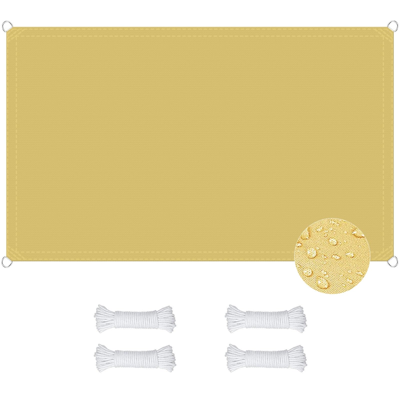 Voile d'ombrage de jardin 4x5.5 m pour ombrager patio et piscine