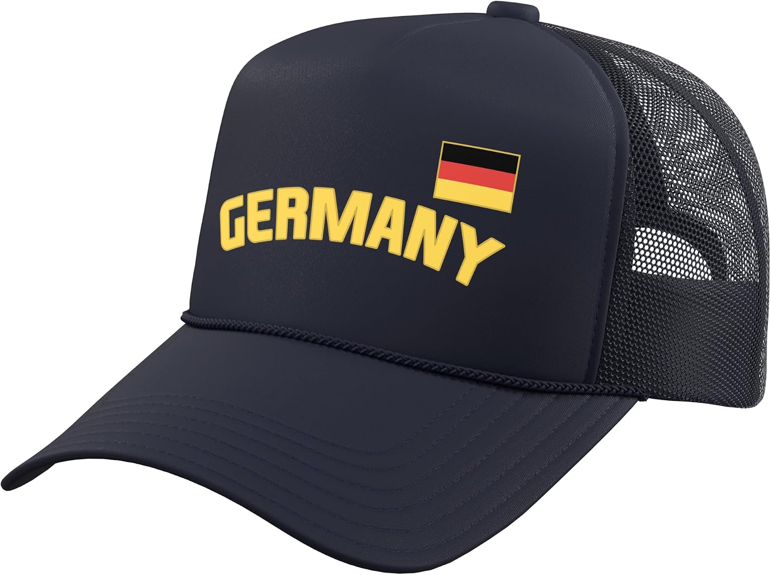 Germany Flag German Pride Deutschland International Country Trucker Hat with Adjustable Mesh Back