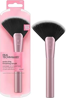 Real Techniques Extra Big Finishing Brush, Large Makeup Brush For Powder Bronzer, Highlight, & Contour, XL Fan Brush For Q...
