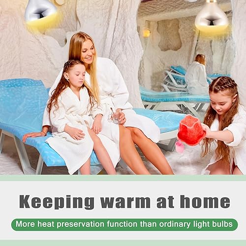 Vista 9 de VIHOSE Paquete de 2 lámparas de calor de 250 W, 120 V, R40, bombillas incandescentes de vidrio, bombillas de calefacción incandescentes para Plateado