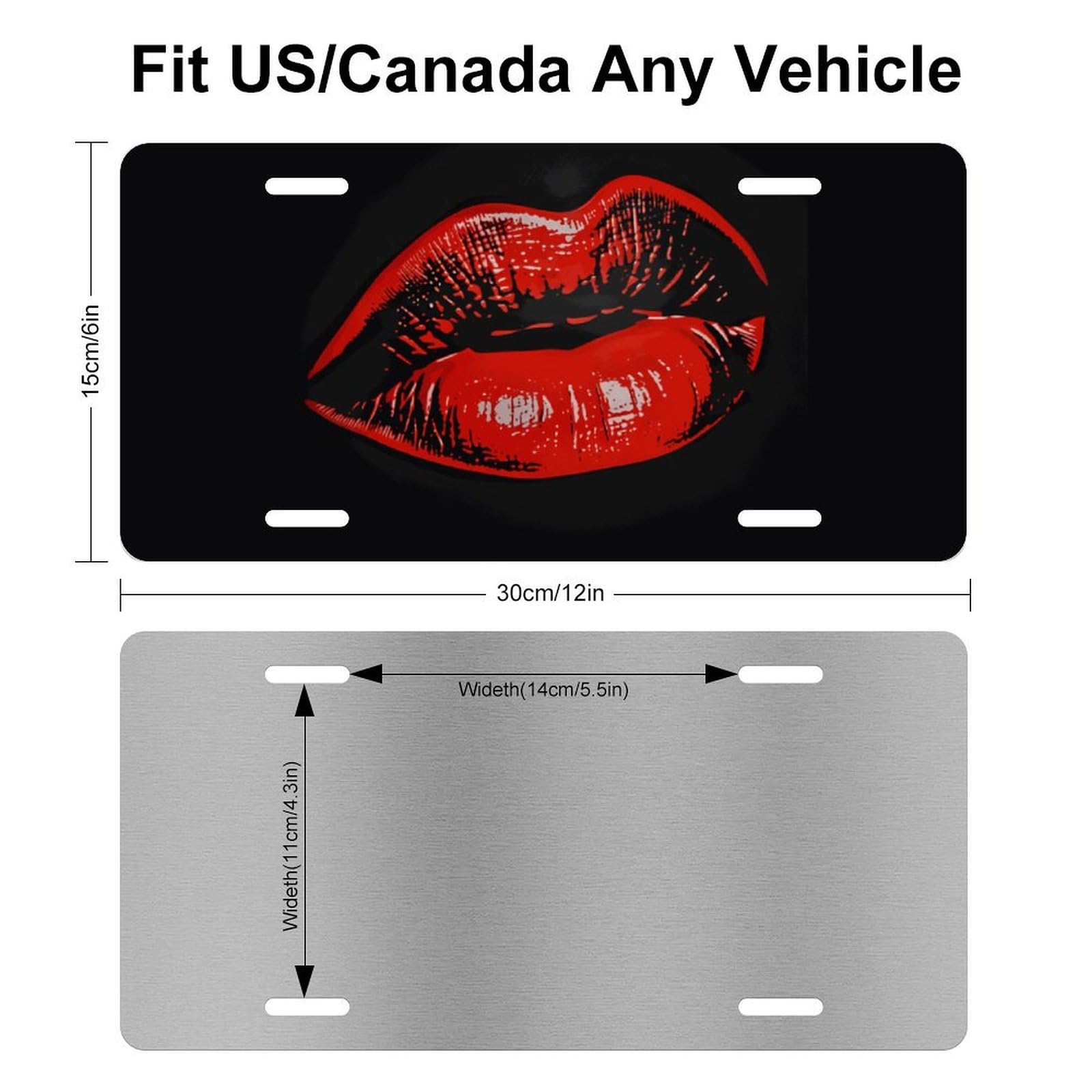 License Plate Black And White Red Rose License Plates Cover Car