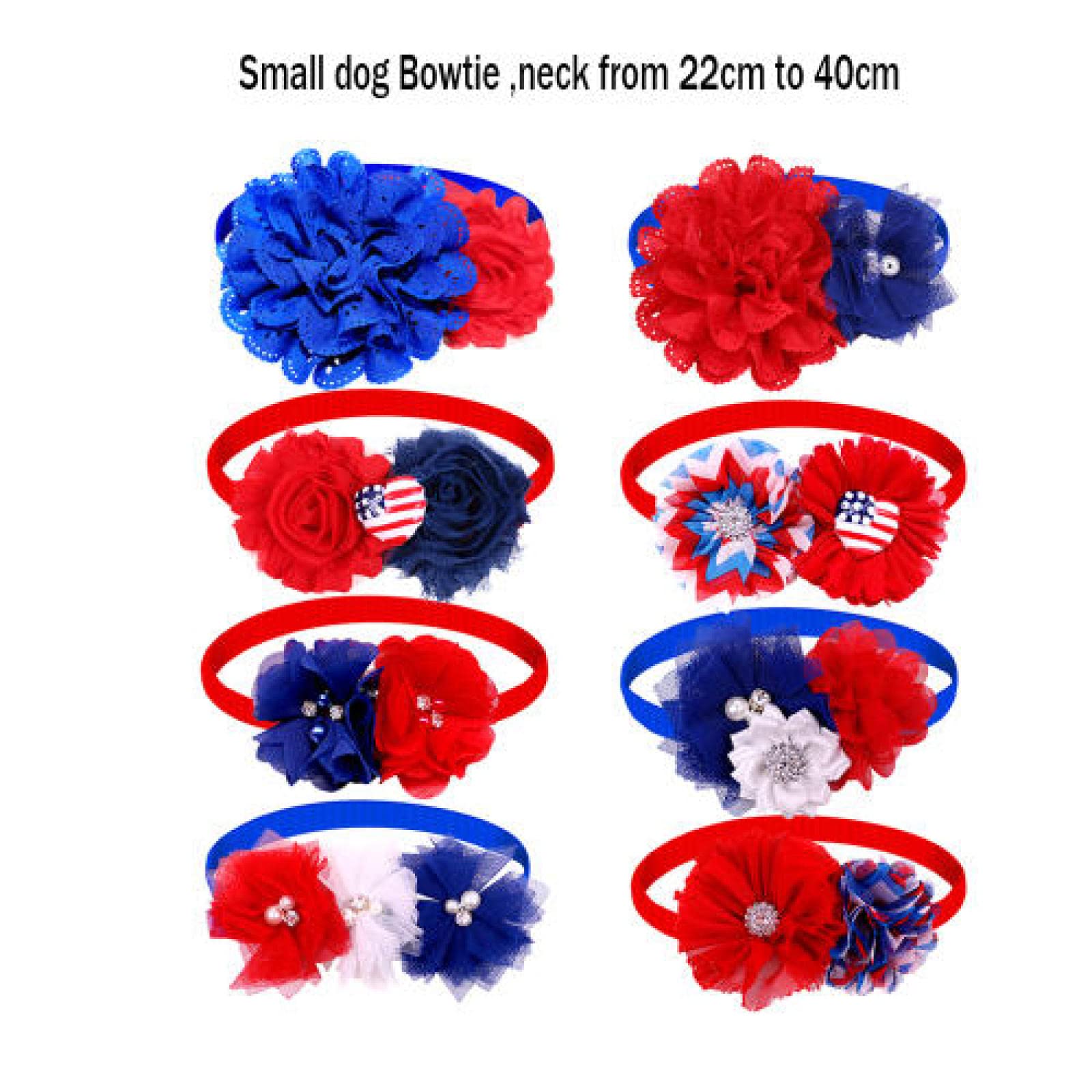 Lot de 50 bandanas pour chien - Nœuds pour poils de chien - Grandes cravates - Accessoires pour poils de chien - Taille H