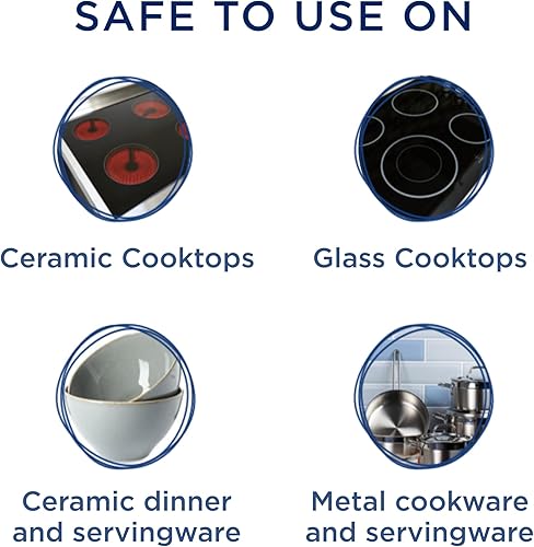 Miniatura 6 de Black Swan Distributors - Limpiador de cocina Bar Keeper's Friend, aroma a limón (13 onzas) y paño de limpieza de microfibra lavable (15 x 15