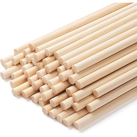 H&S 100 Wooden Sticks Wood Dowel Rods 30cm X 6mm Craft Stick Unfinished Natural Wood Dowling Rods Craft - Wooden Cake Dowels - Dowling Sticks - Wooden Rods For Crafts - Wooden - View #5