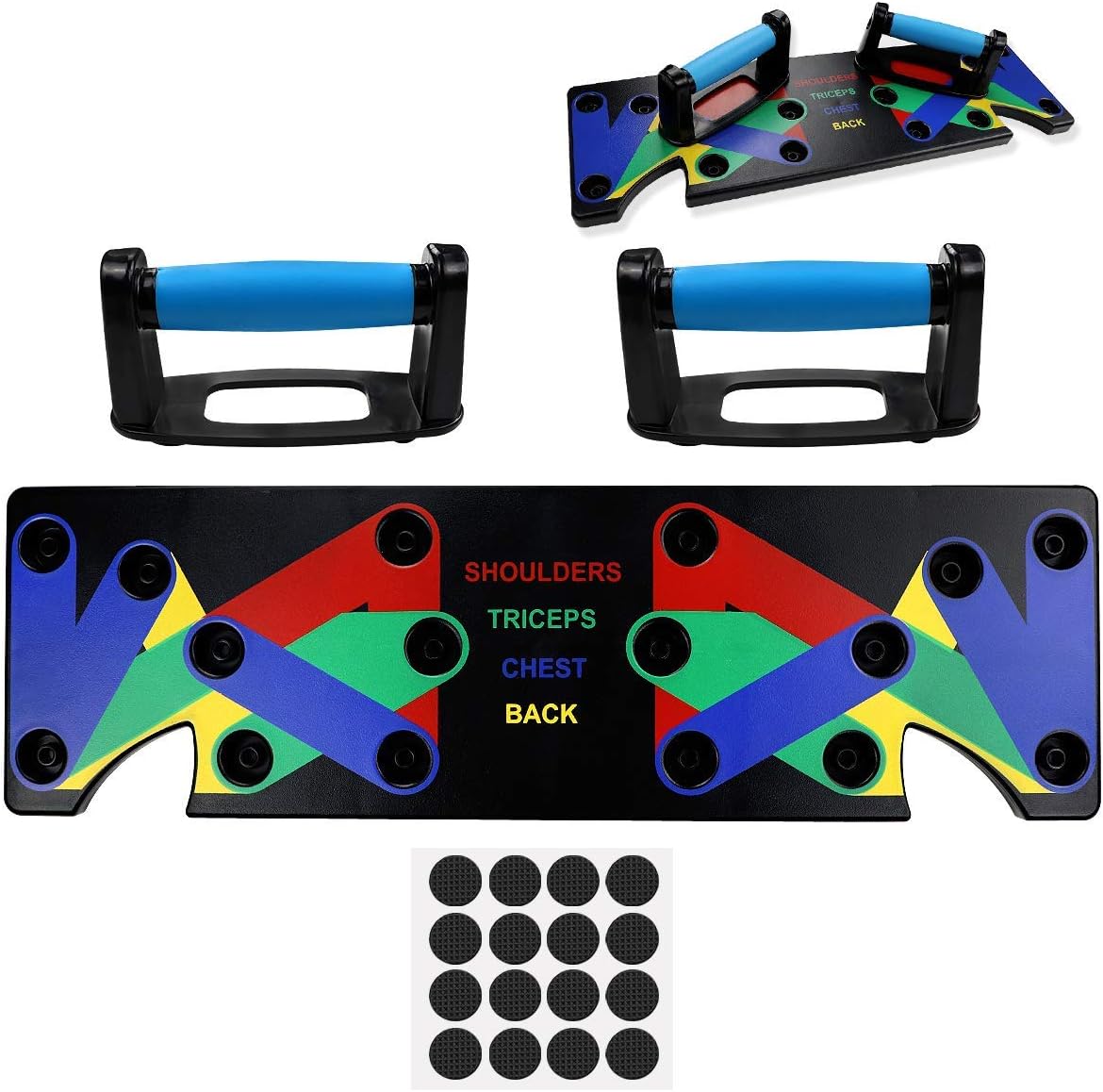 pestor Push Up Rack Board Men Women 9 in 1 Body Building Fitness Exercise Workout Push-up Stands for Body Building Training Gym