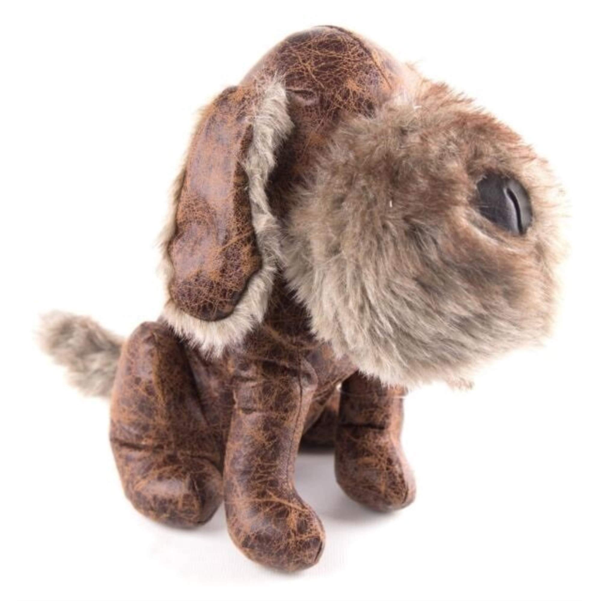 Geko Wood Sitting Dog Doorstop
