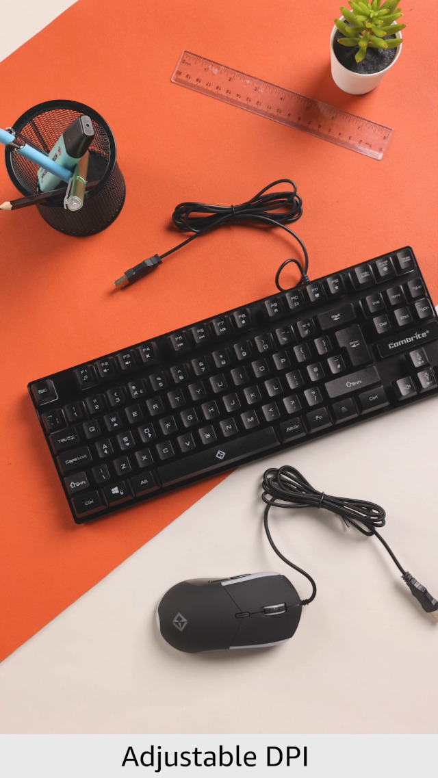 Falcon Combo TKL - Tastiera Gaming 88 Tasti LED Arcobaleno + Mouse RGB + Tappetino - Layout UK