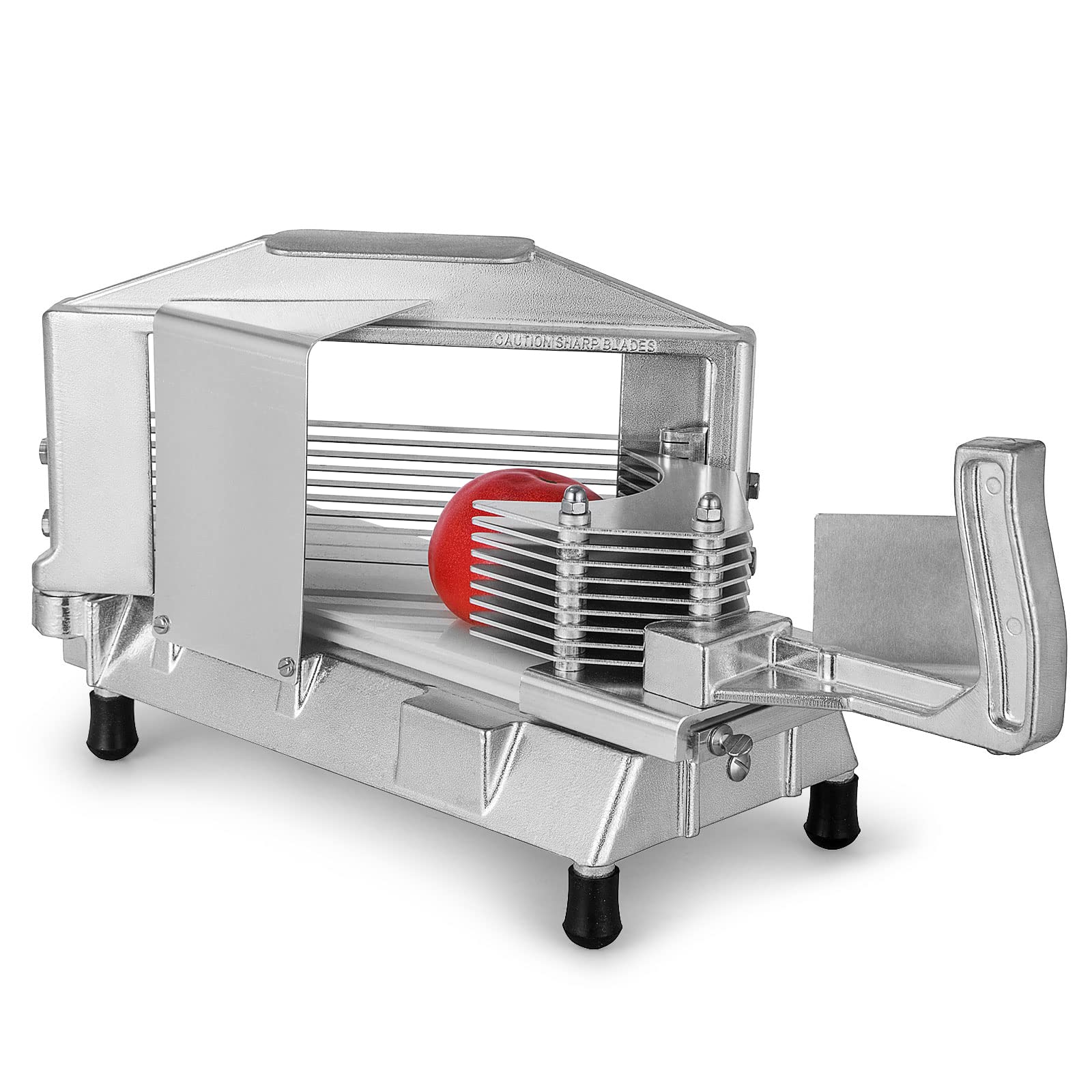 VEVOR Kommerzieller Tomatenschneider 1/4 Zoll, Hochleistungs-Edelstahl Gemüseschneider Zum Schneiden Von Tomaten, Gurken, Bananen