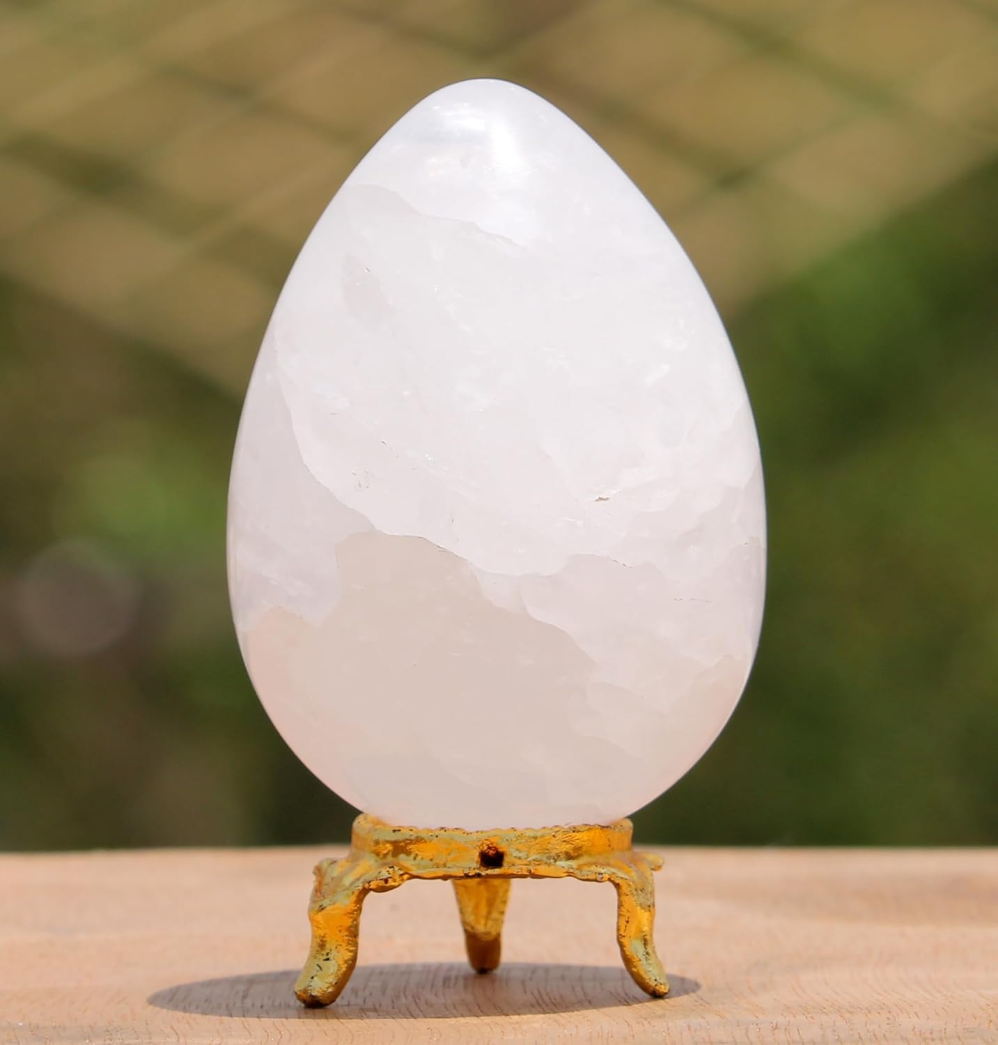 Superb WHITE PETALITE EGG – 75mm 310g Polished Natural Stone Orb for Chakra Healing, Energy Work, Reiki, Meditation, Decor & Collection – Charged Metaphysical Mineral Egg