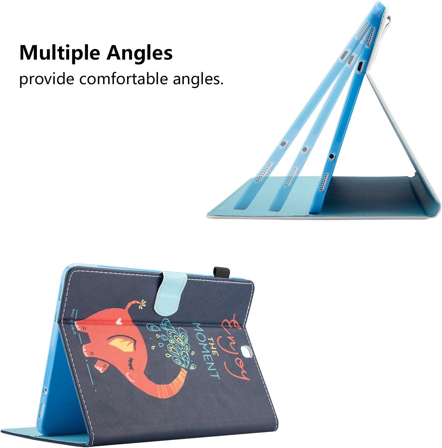 Dteck Samsung Galaxy Tab S2 9.7 Case,Protective Slim Shell Stand Cover with Auto Sleep/Wake Feature Card Slots Wallet Case for Samsung Galaxy Tab S2 Tablet(9.7 inch,SM-T810 T815 T813) Dumbo
