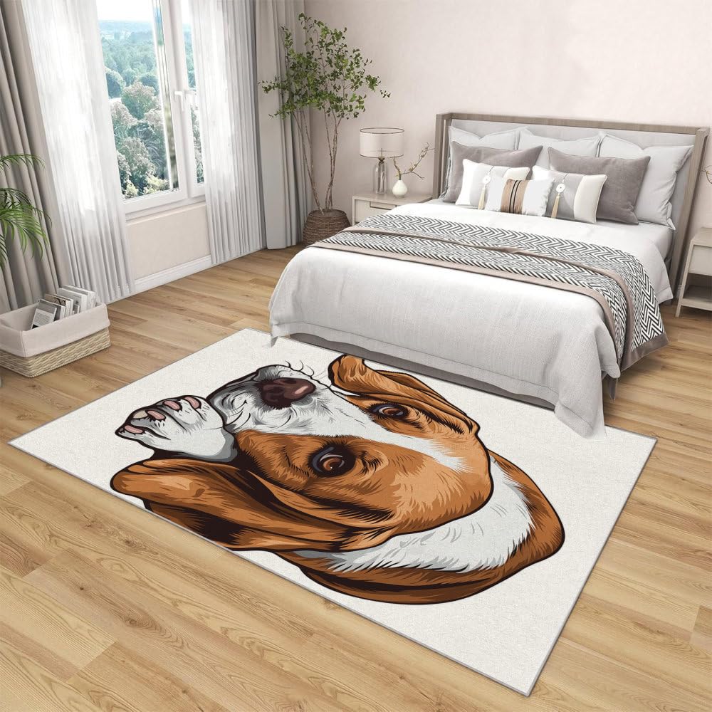 Tapis lavable vintage anti-dérapant 100x120 cm - Fini les glissades dans le couloir
