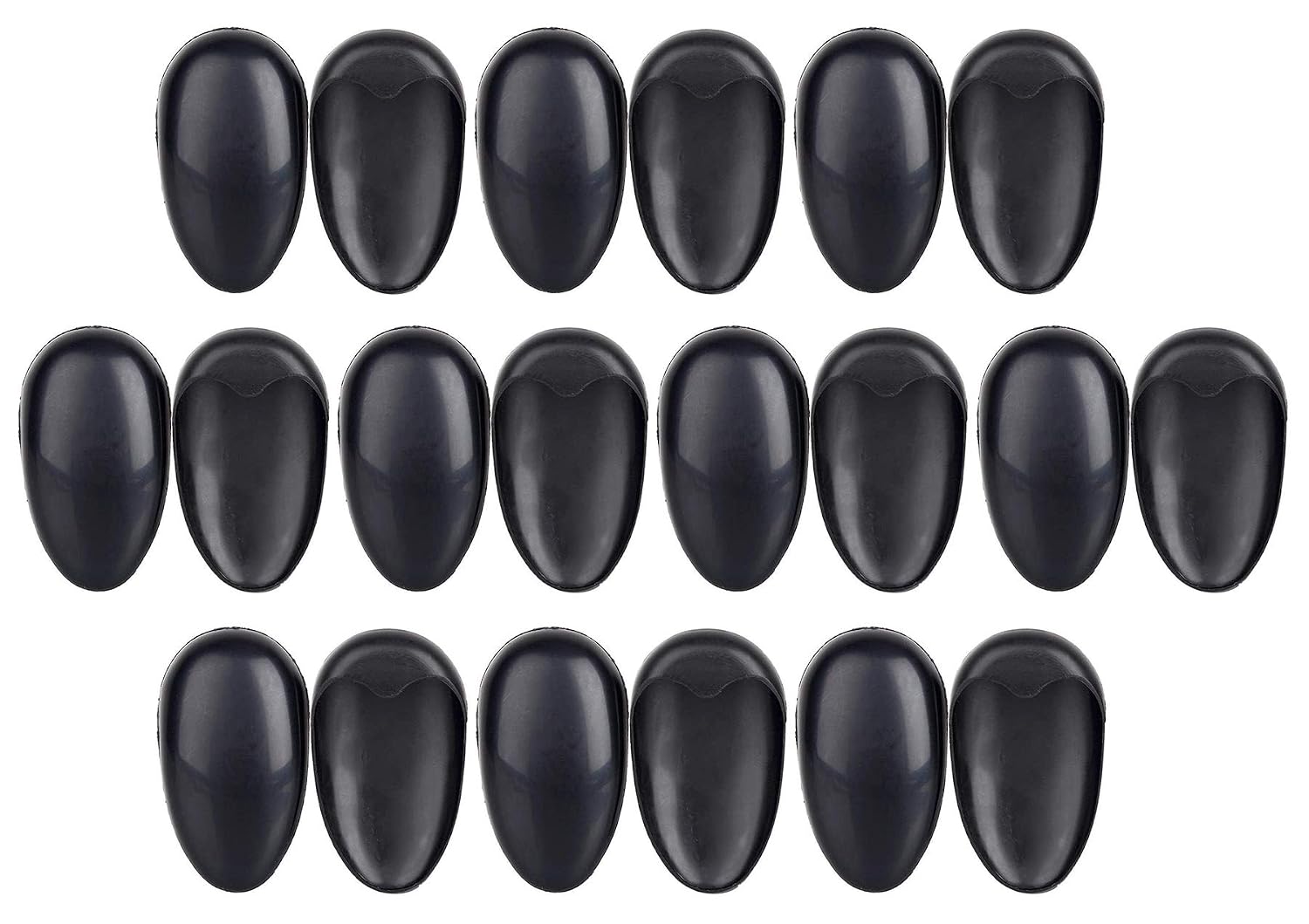 10Pairs Black Plastic Professionale Hair Salon Ear Cover Pads Sheets Ear Protector Hairdressing Dye Coloring Caps Ear Prtotection Earmuff for Hair Salon Hair Coloring Hair Treatment