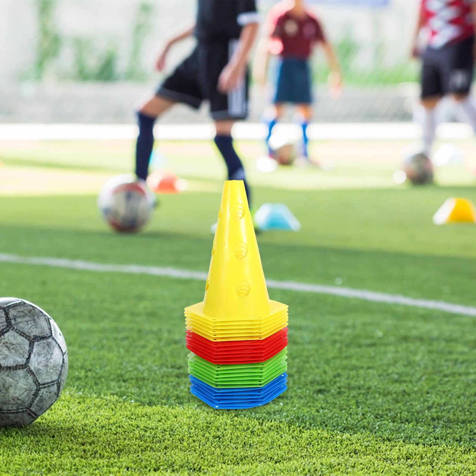 Artibetter Conetti da Allenamento Sportivo 24 Pezzi in PE per Training | Tennis e Basket, Delimitazione dei Confini, Migliora la Flessibilità, Accessori Pratici