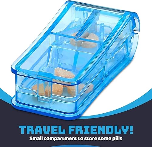 Miniatura 5 de Cortador de píldoras – Paquete de 3 – Trituradora de pastillas V-Grip y cortador para vitaminas, pastillas grandes y pequeñas, y medicamentos – (2)