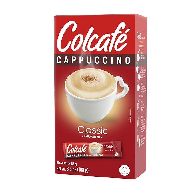 Preparing your Colcafé Classic Cappuccino is a breeze – just add hot water to a cup with one serving of the instant mix, and stir to perfection. If you prefer a refreshing cold beverage, mix the instant mix with cold water and ice cubes. Blending harmoniously, this mix offers a delectable and creamy cappuccino experience that is bound to awaken your senses.