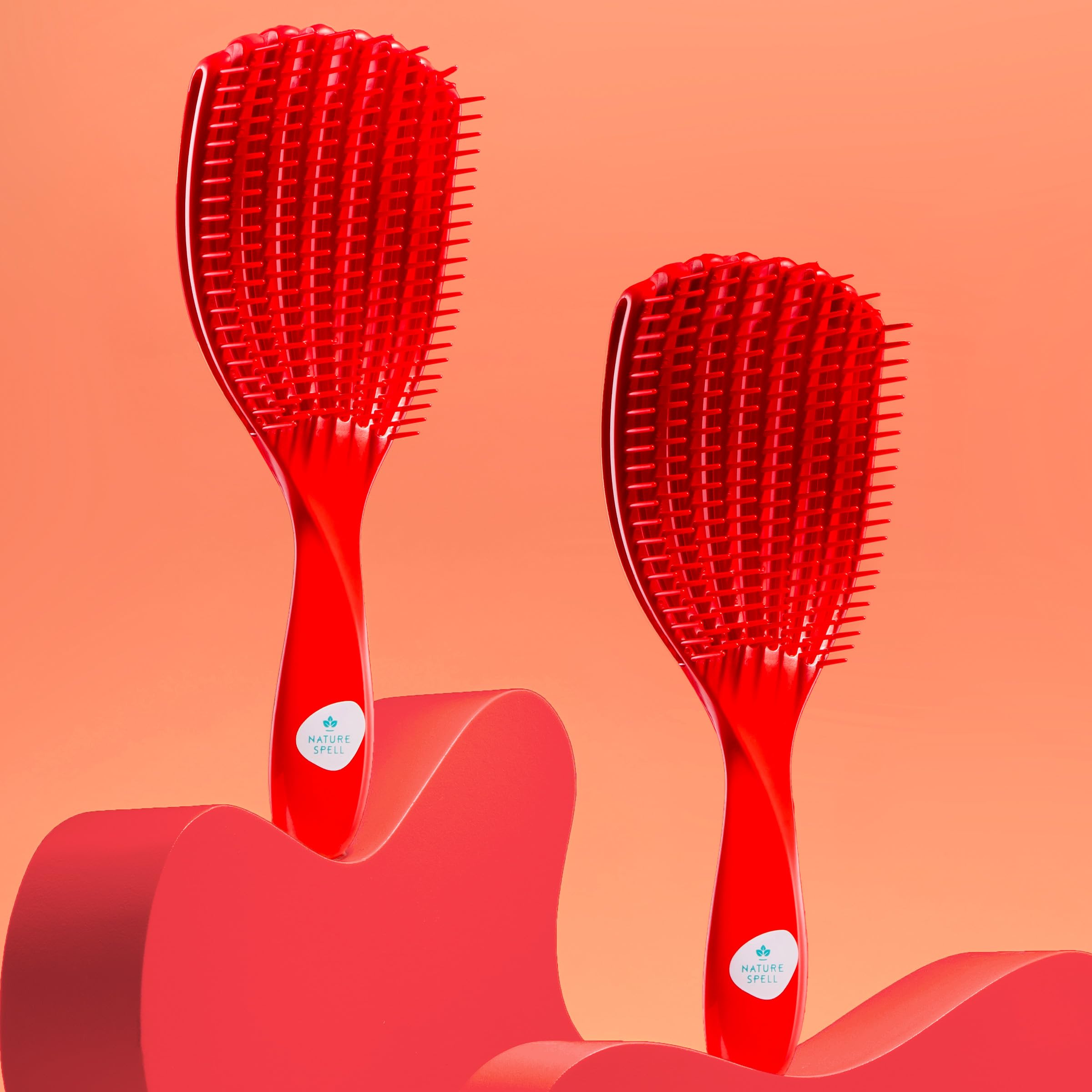 Nature Spell FlexiFlow Detangling Hair Brush, Flexible Strands for Gentle Brushing Eliminates Knots & Reduces Breakage - Image 4