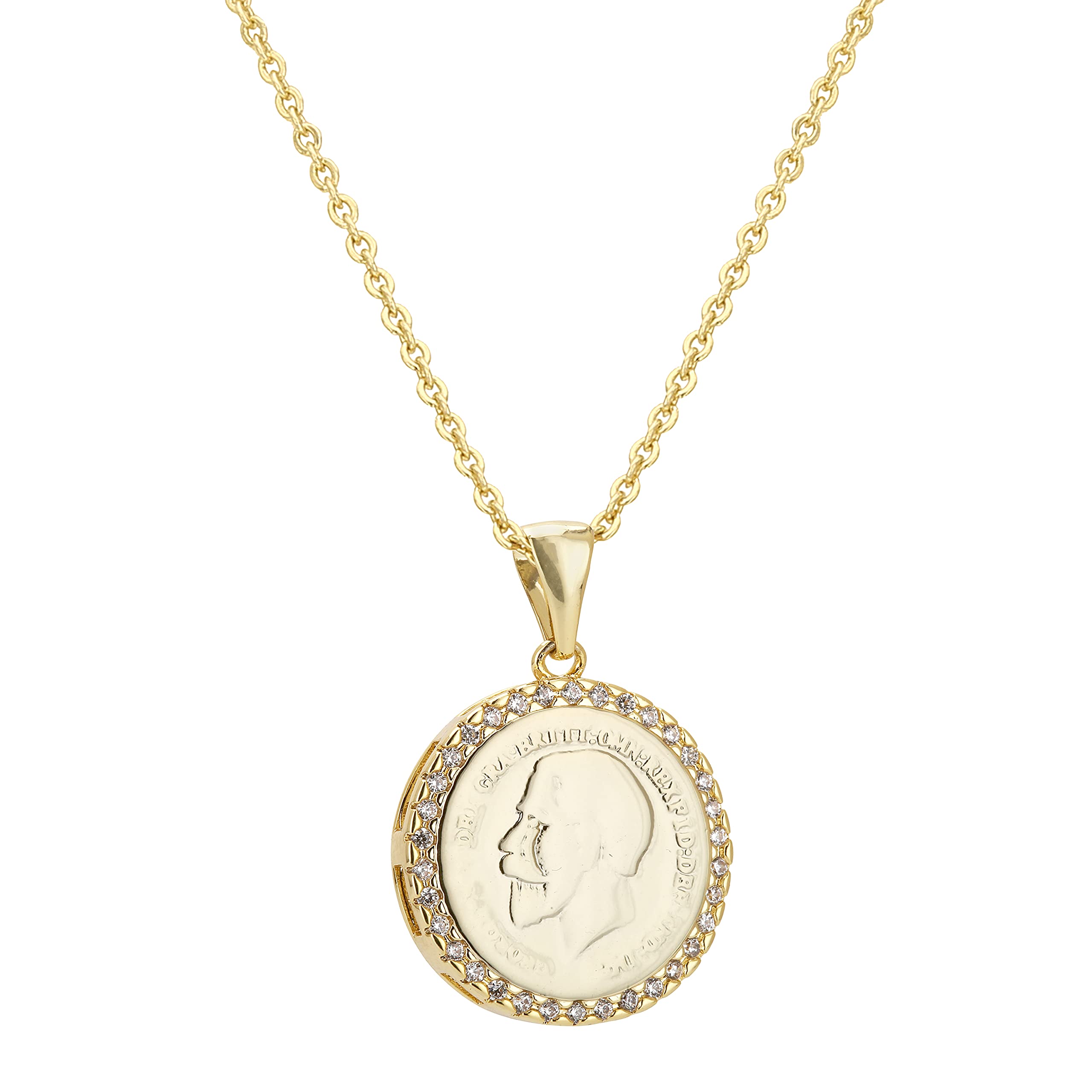 CharmeGold plated ginni pendant with chain for girls and women (Multicolured-2)