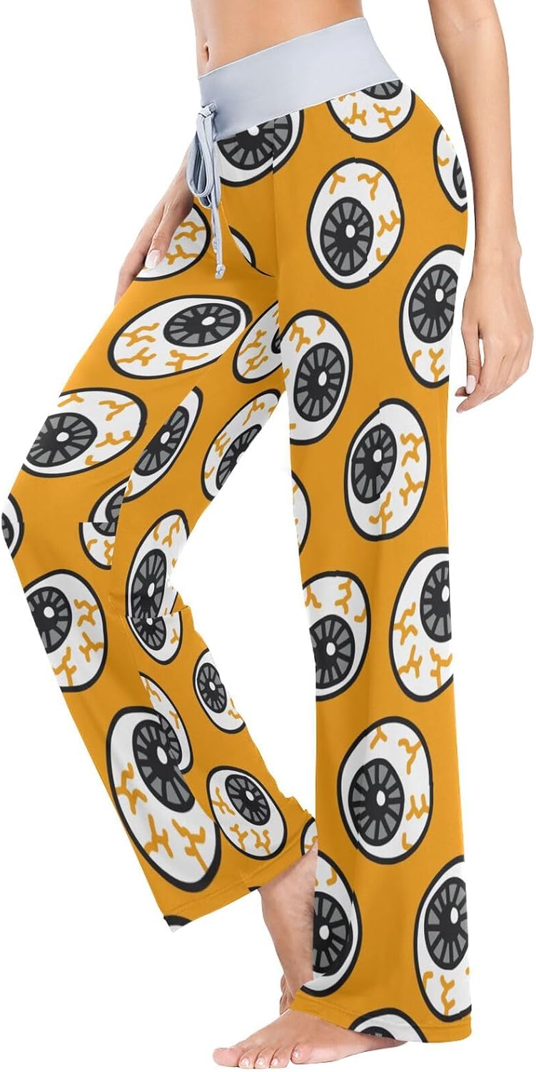 Women's Pajama Pants Lounge Long Wide Leg Pajama Pants Drawstring Pajama Bottoms with Pockets Casual Home Wear - Image 4