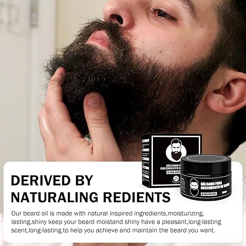 Miniatura 6 de Estimulante de Barba, Bálsamo Para Crecimiento De Barba Ultra Potente, Barba Crema, Bálsamo para el Crecimiento de Barba, Bálsamo para el