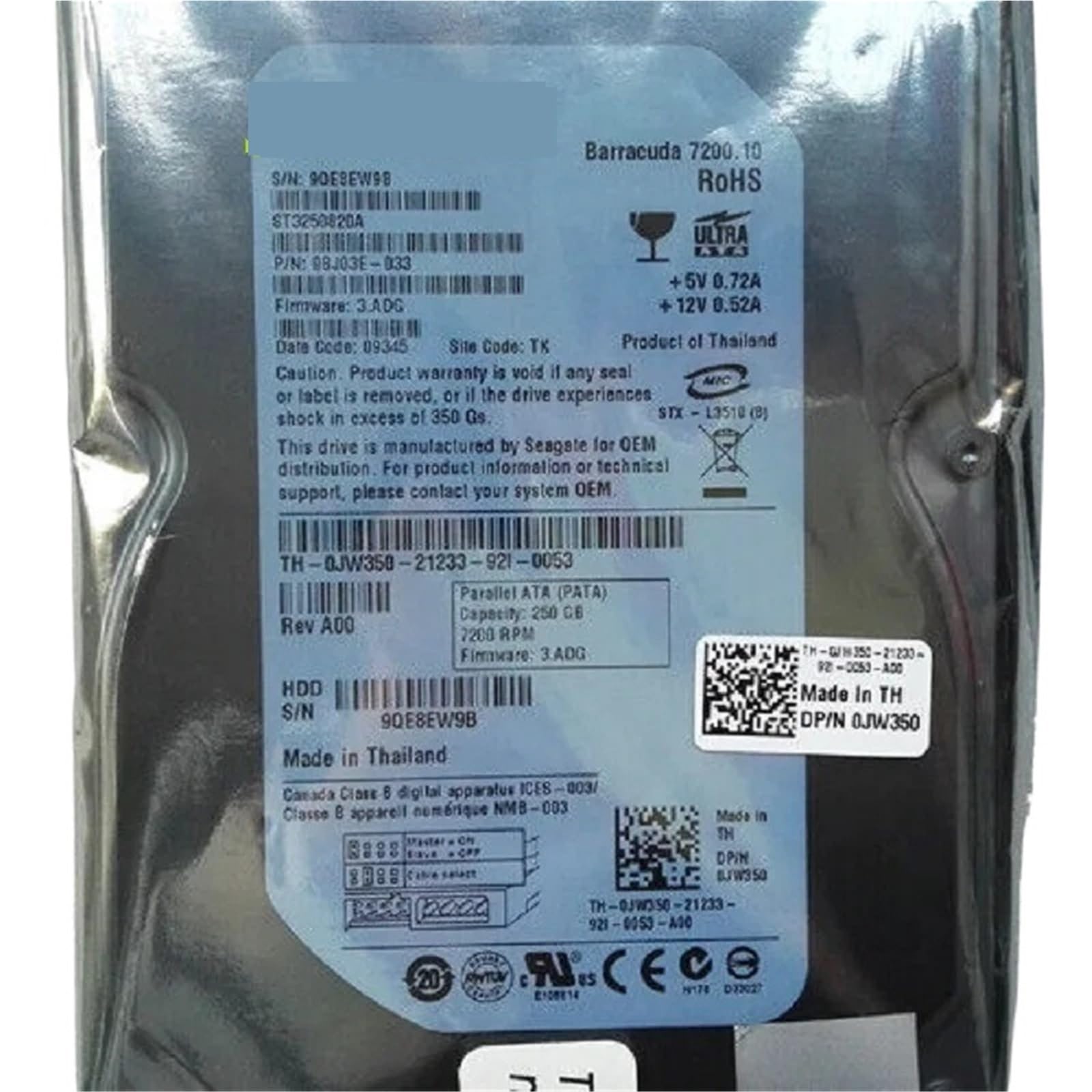 DO 7200.10 250 GB ST3250820A 7200RPM PATA 3,5-calowy dysk twardy | DO 7200.10 250 GB ST3250820A 7200RPM PATA 3,5-calowy dysk twardy