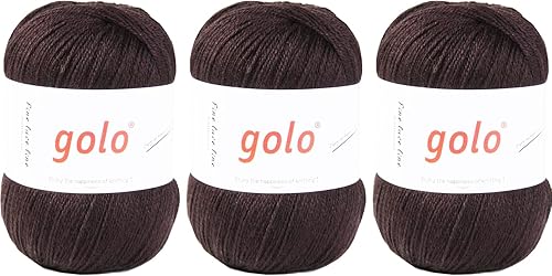 Miniatura 9 de golo Lana merino para tejer 3 capas cálido suave ligero hilo de cachemira para ganchillo