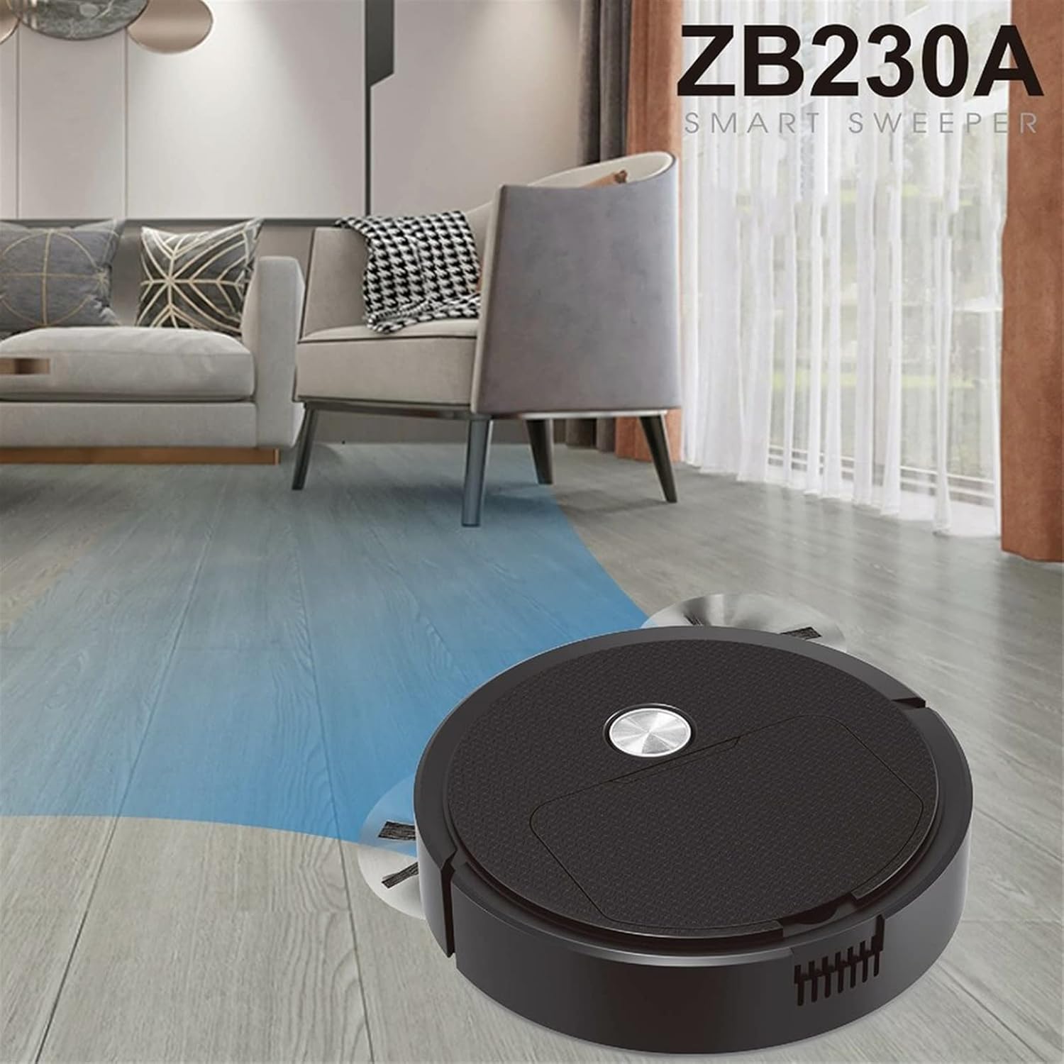 Robot mop 3 in 1 Automatic Robot Smart Wireless Sweeping Wet and Dry Vacuum Cleaner Clean Machine Mopping Charging Intelligent Household (Color : White)