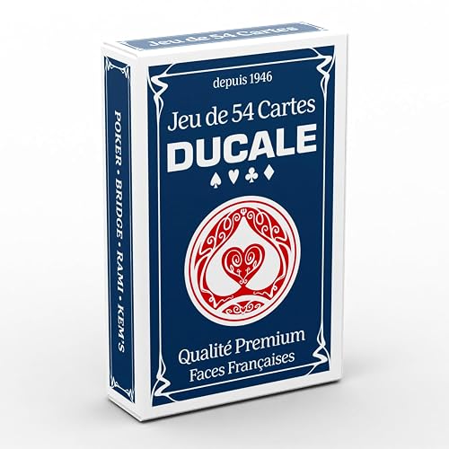LA DUCALE Origine - Juego de 54 Cartas - Juego de póquer, Presidente, Palmito, 8 estadounidenses