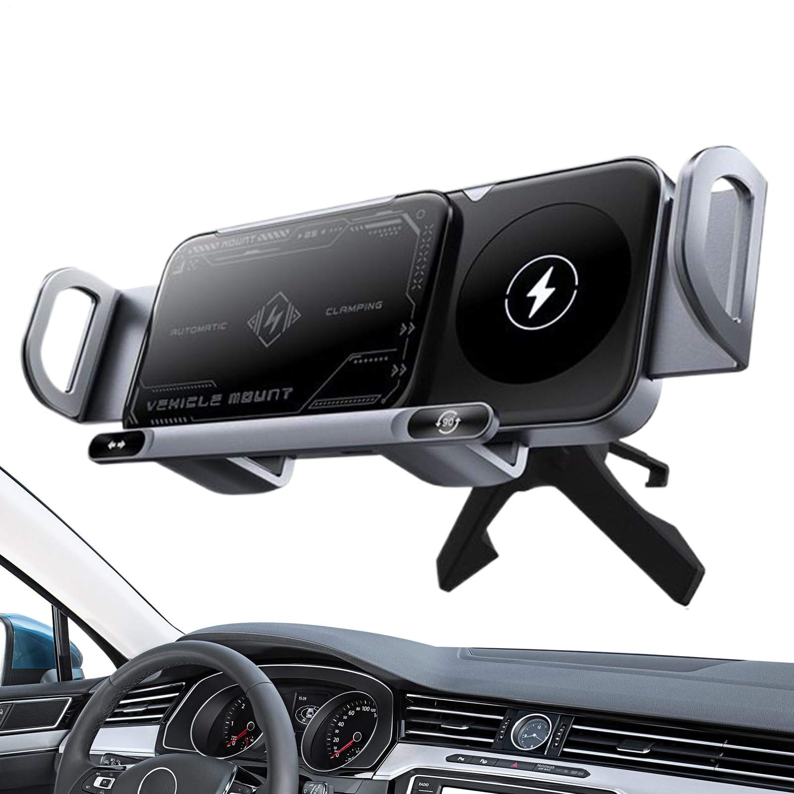 Caricatore Wireless per Auto Supporto Telefono per Veicoli