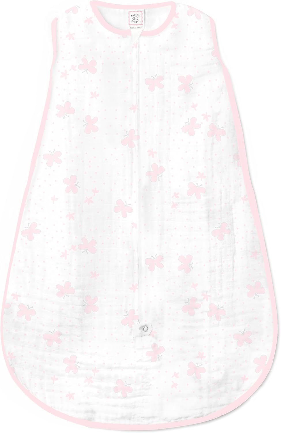 SwaddleDesigns Muslin zzZipMe Sleeping Sack, for Baby Boy and Girl, Wearable Blanket with 2-Way Zipper