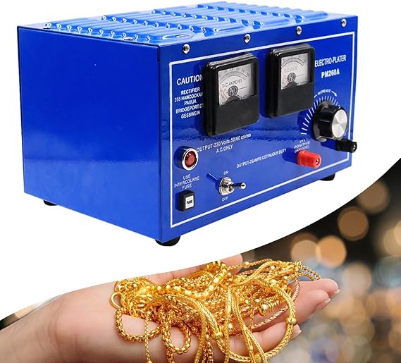 Jewelry Plating Machine, 30A Adjustable Voltage Platinum Silver Gold Plating Machine, Jewelry Plater Electroplating Rectifier for Jewelry, Watches and Crafts, Gold Plating Kit