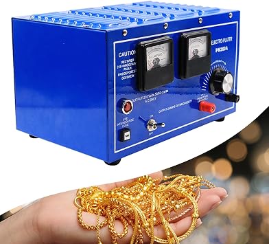 Jewelry Plating Machine, 30A Adjustable Voltage Platinum Silver Gold Plating Machine, Jewelry Plater Electroplating Rectifier for Jewelry, Watches and Crafts, Gold Plating Kit