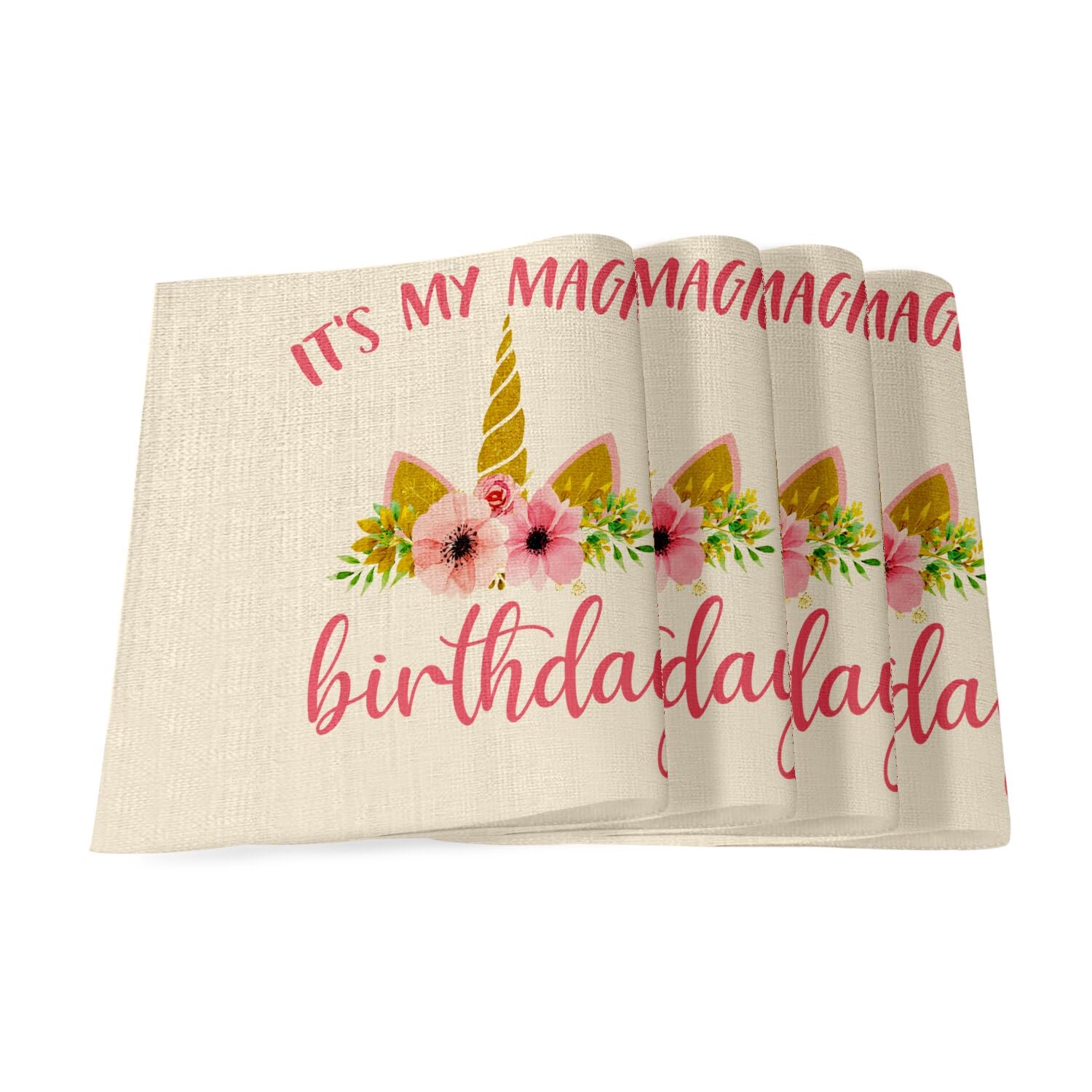 Set de table en lin premium pour décoration anniversaire