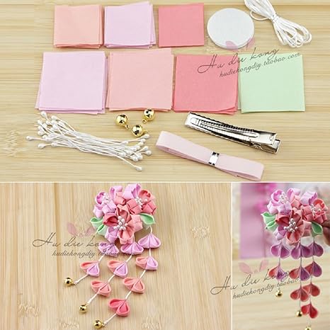 Amazon Fumud 2点セットつまみ細工キットヘアクリップクラフト縫製布手芸材料鮮明な手作りヘアアクセサリー マルチカラー 手芸キット 通販